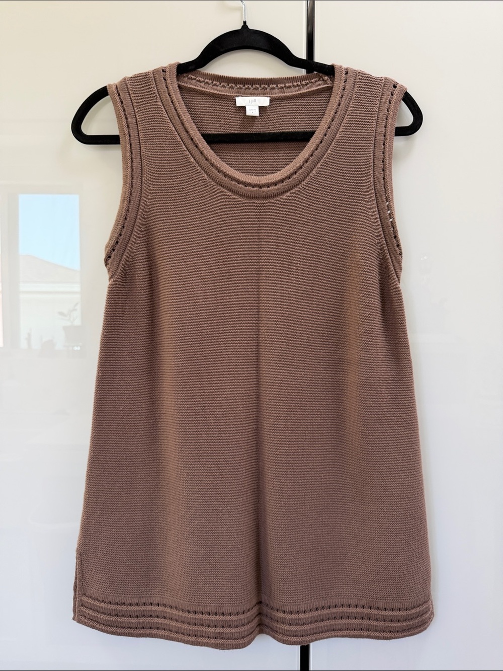 J. Jill Knit Sleeveless Tank in Dusty Mauve Brown